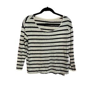 American Eagle Outfitters White w/ Black Stripes Long Sleeve Shirt